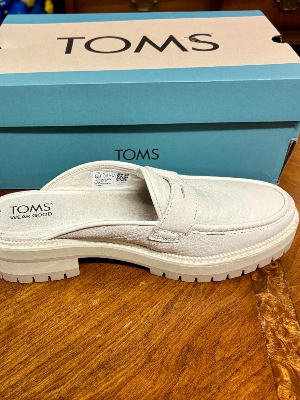 Toms Cara Lug Sole Mule Loafers size 8